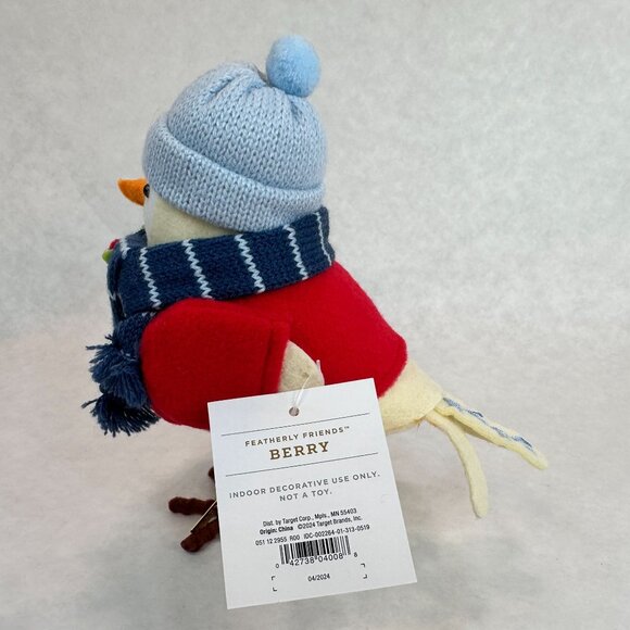 Target‎ Featherly Friends BERRY Christmas Holiday Winter Bird Hat Scarf NEW TAGS - Picture 4 of 6